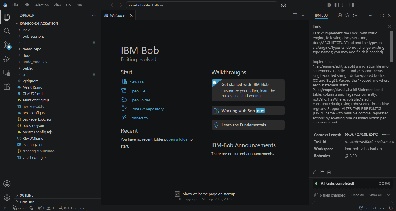IBM Bob task 2 session summary