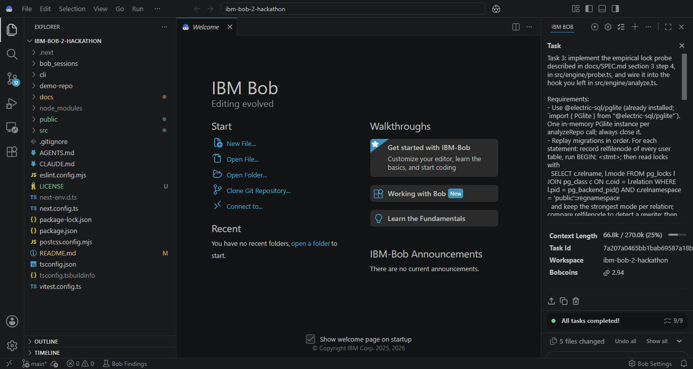 IBM Bob task 3 session summary